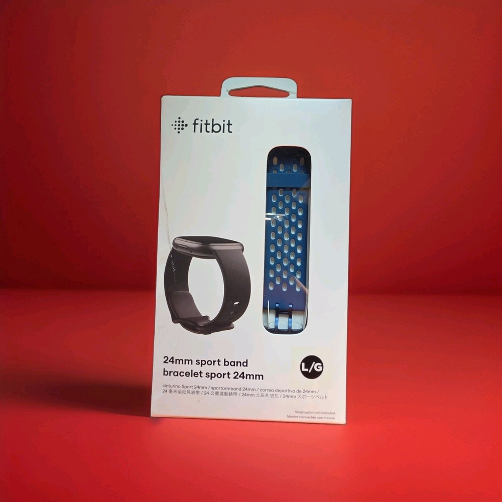 Fitbit Sport Band Unisex Large Sapphire Blue New Perforated 24mm Versa Sense